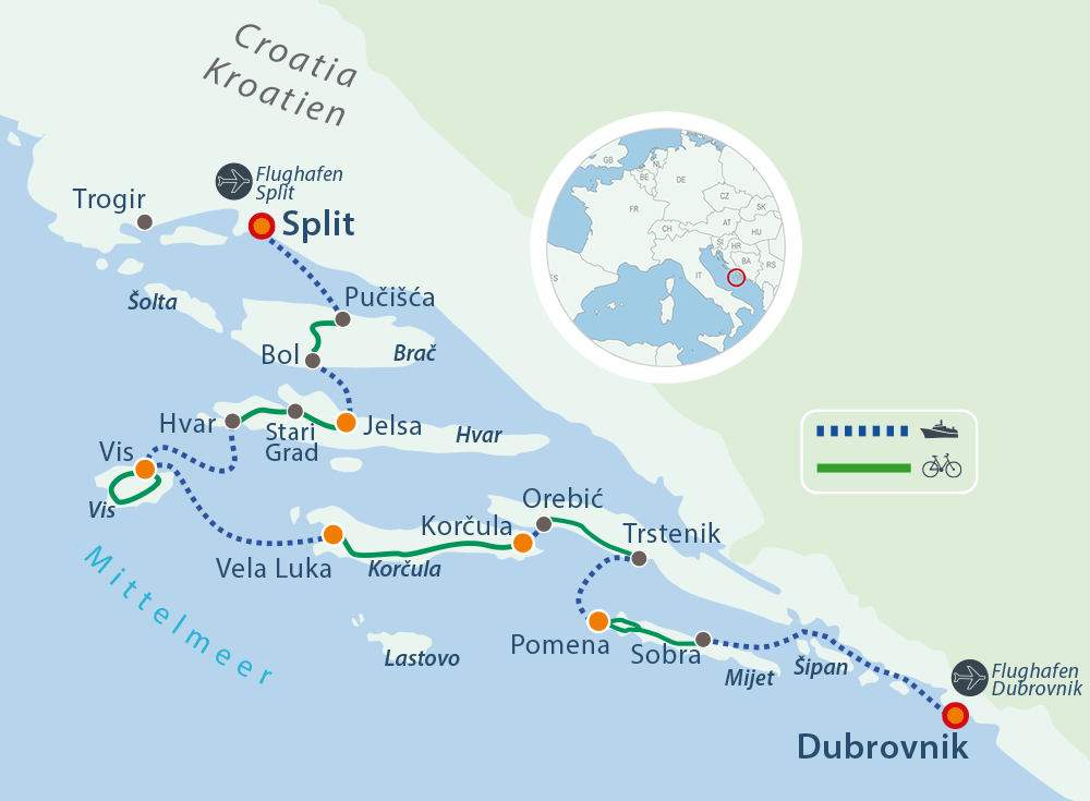 Pearls of Dalmatia  from Split to Dubrovnik